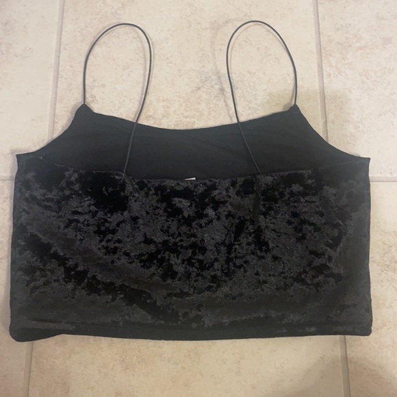 Garage, Black velvet Tank top, size medium - Picture 2 of 4